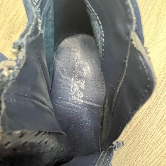 Carlos Santana Hacey Navy Blue Ankle Boots Side Zip Women’s Sz 7 M 3.5 Inch Heel - Picture 12 of 12